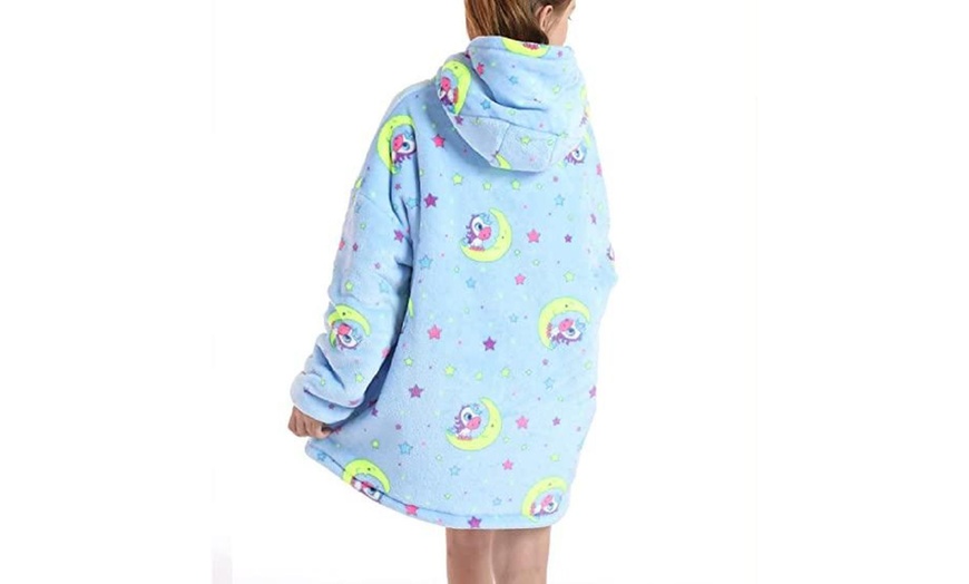 Image 24: Kids' Oversized Fluffy Hoodie Blanket