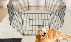 Eight-Panel Metal Pet Playpen