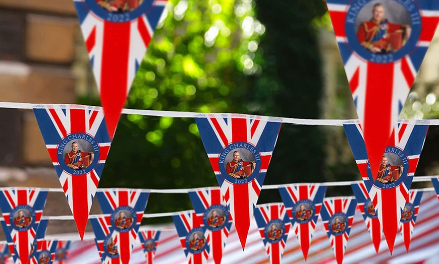 Image 8: One, Two or Four 10-Pack King Charles-Themed Bunting