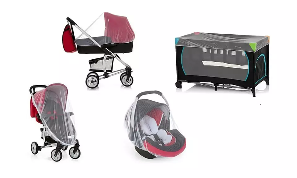 1 ou 2 moustiquaires universelles pour poussette, siège auto et lit bébé - Primary Image