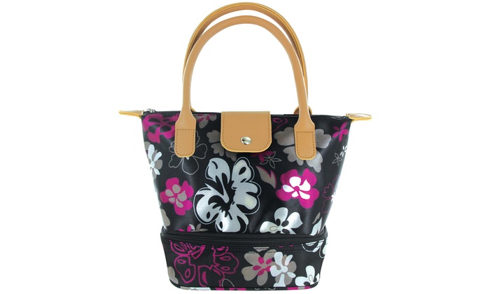 floral insulated lunch bag