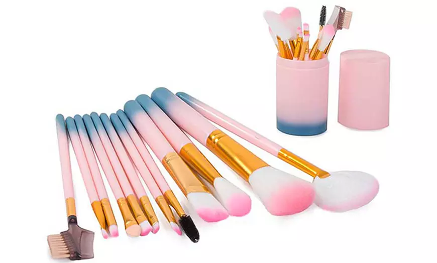 Image 1: 12-delige set make-upkwasten met etui