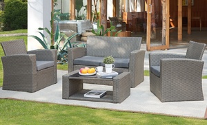 Rattan-Effect Garden Lounge Set