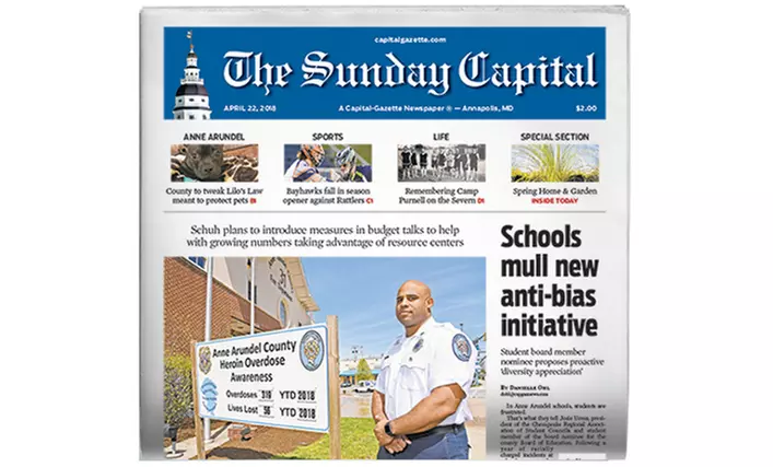 $20 for 52-Week Sunday Only Subscription with Digital Access from Capital Gazette ($104 Value) - Primary Image
