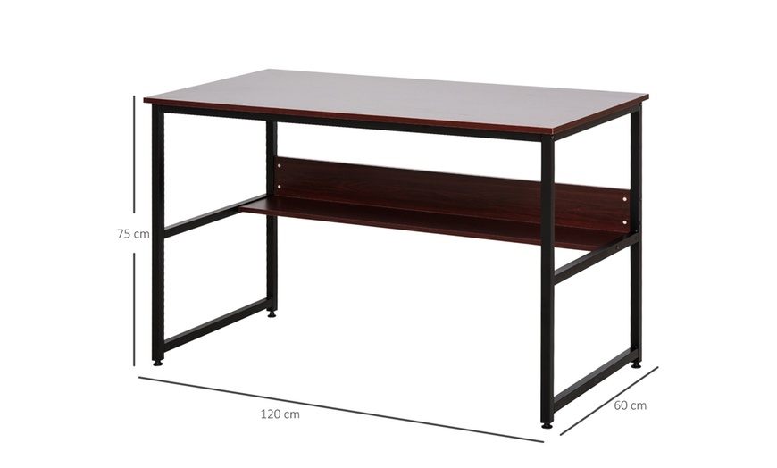 Image 18: HomCom Sturdy Desk