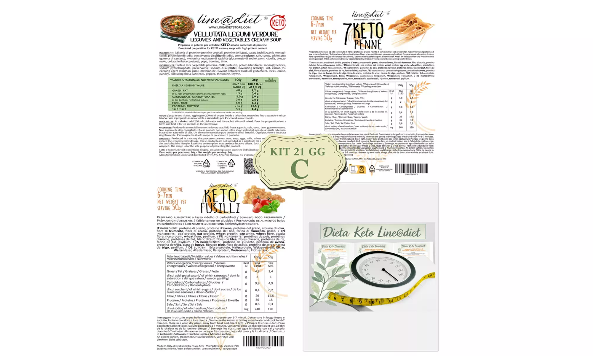 Box Dieta Keto Line@ per 21 giorni con guida alimentare