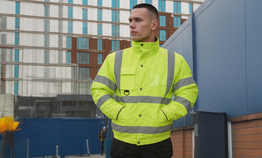 Image 9: LABEL APPAREL Men's Water-Resistant Bomber Jacket 