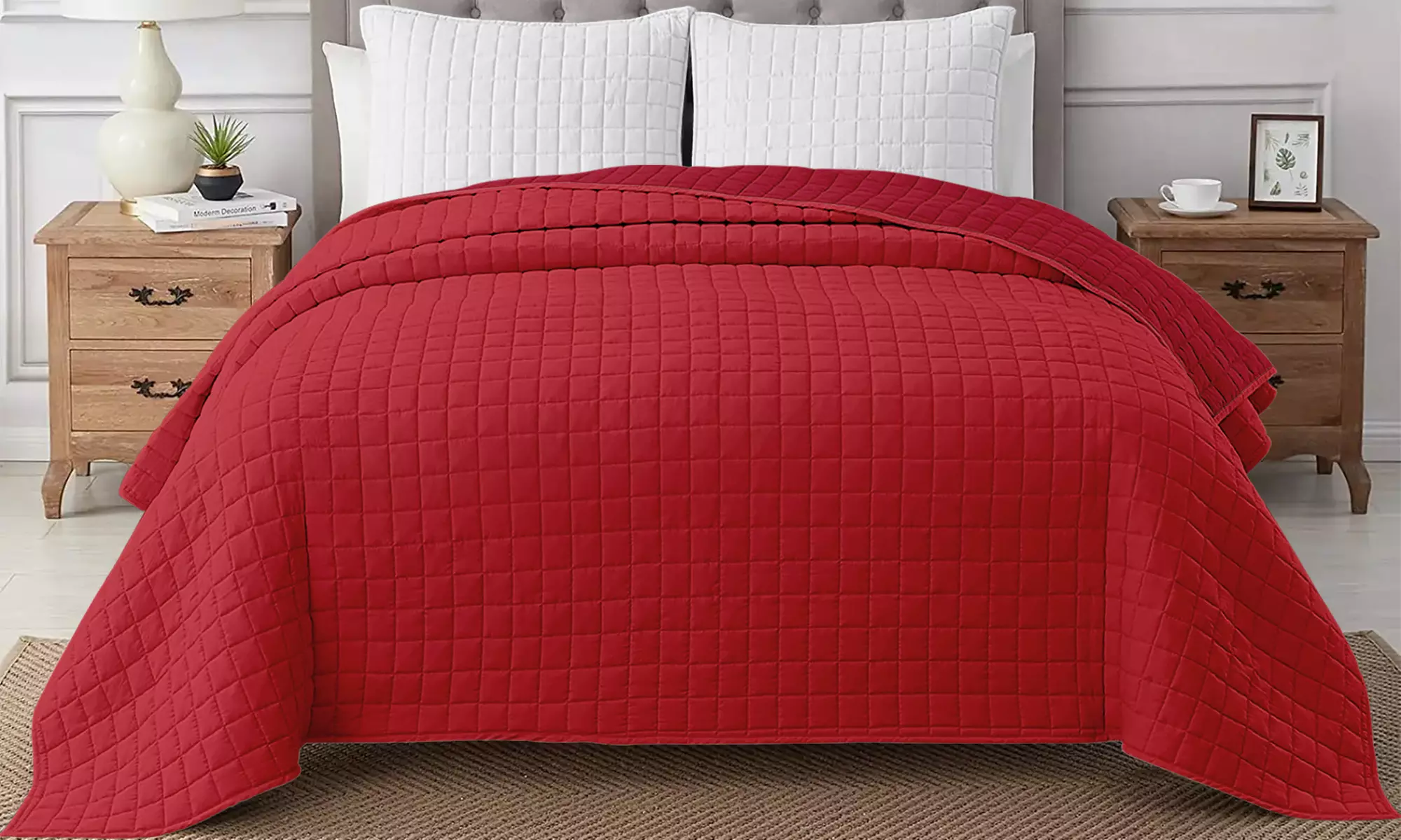 Doppelseitige Mikrofaser-Tagesdecke