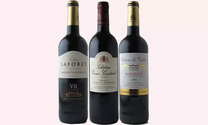 $45 for Three Bottles of Chateau Bordeaux Wines with Shipping Included from Splash Wines ($117 Value) - Primary Image