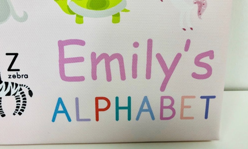 Image 4: Kids Alphabet Canvas Pink / Blue from Decomatters