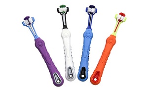 Three-Sided Pet Toothbrush