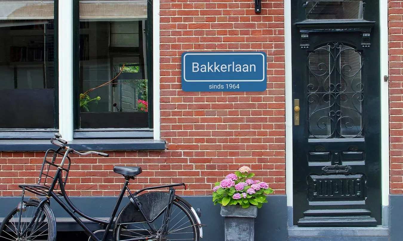 Straatnaambord met eigen tekst