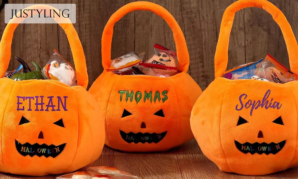 Gepersonaliseerd halloweenmandje