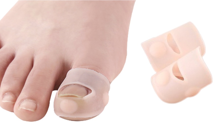 Image 1: One, Two or Five-Pack Of Silicone Ingrown Toenail Protector