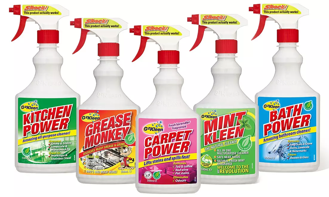 OzKleen Reinigungsmittel Bath Power, Kitchen Power, Carpet Power, Grease Monkey oder Mint Kleen 500 ml - Primary Image