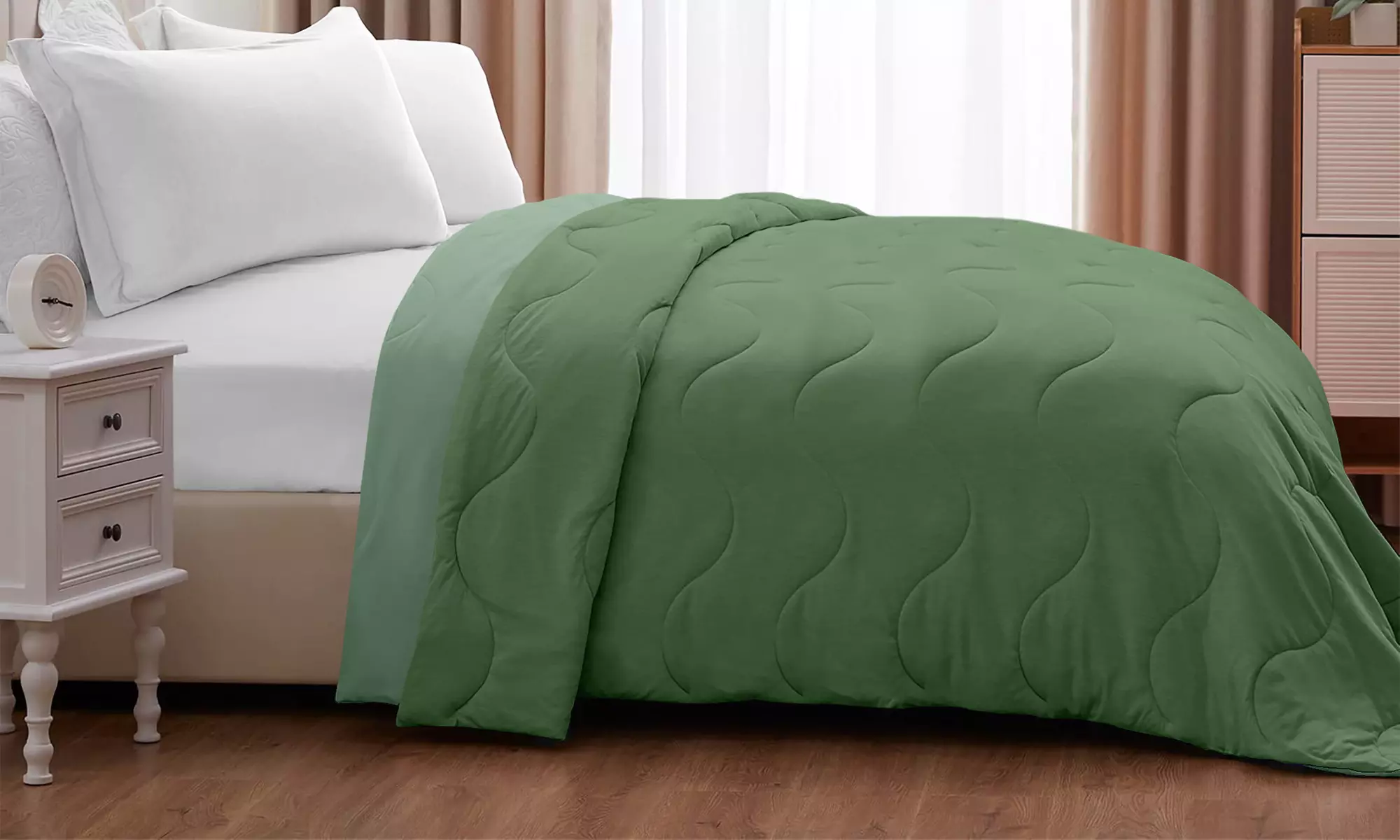 Coperta trapuntata double face con design reversibile