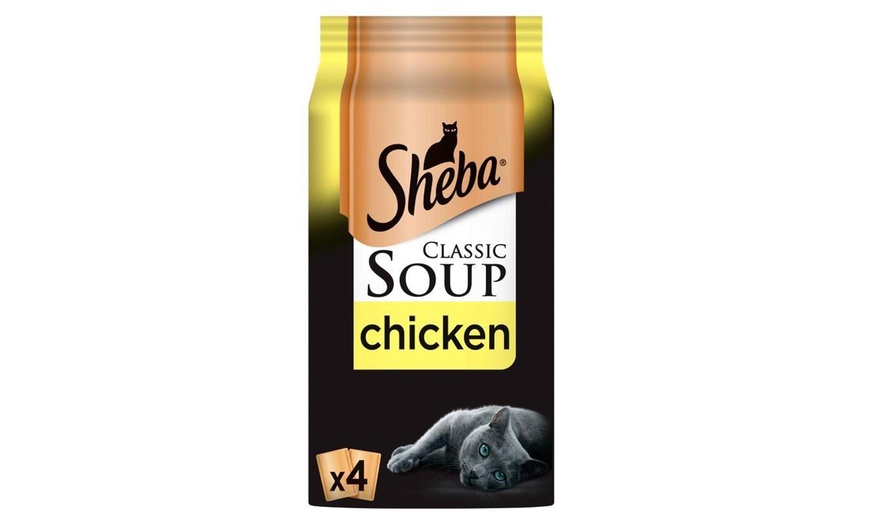 Image 3: 48 or 96 Sheba Classic Soup Wet Cat Food Pouches 40g