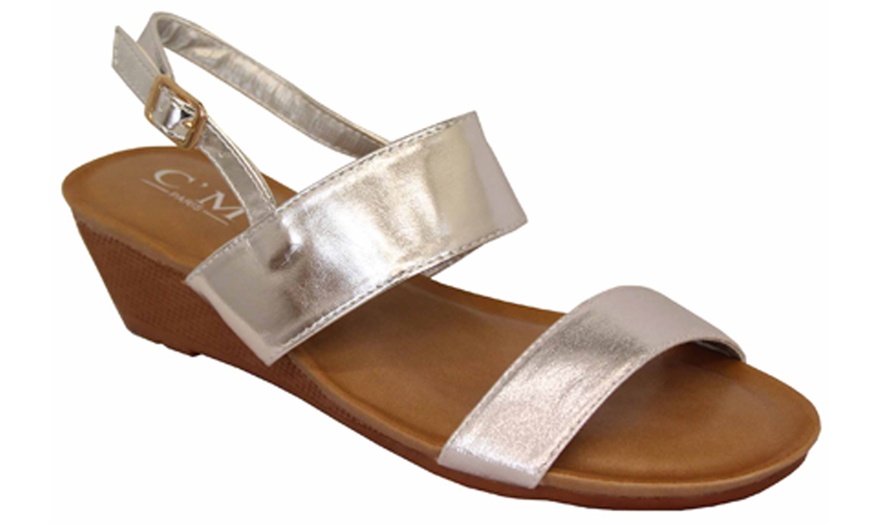 Image 7: Women's Slip-On Wedge Heel Sandals