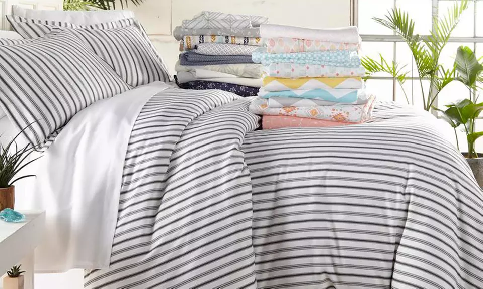 Merit Linens Printed Microfiber Duvet Cover Set (3-Piece) - Primary Image