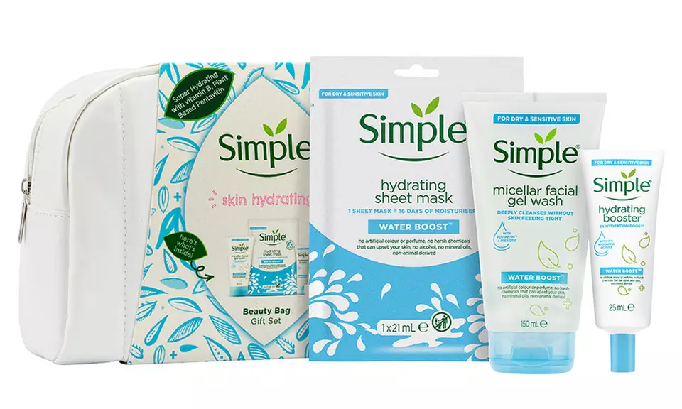 1, 2 o 3 sets de la colección Skin Hidrating de Simple - Primary Image