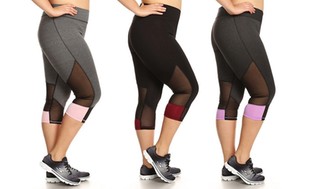 Women's Plus-Size Cropped Active Capris (3-Pack)