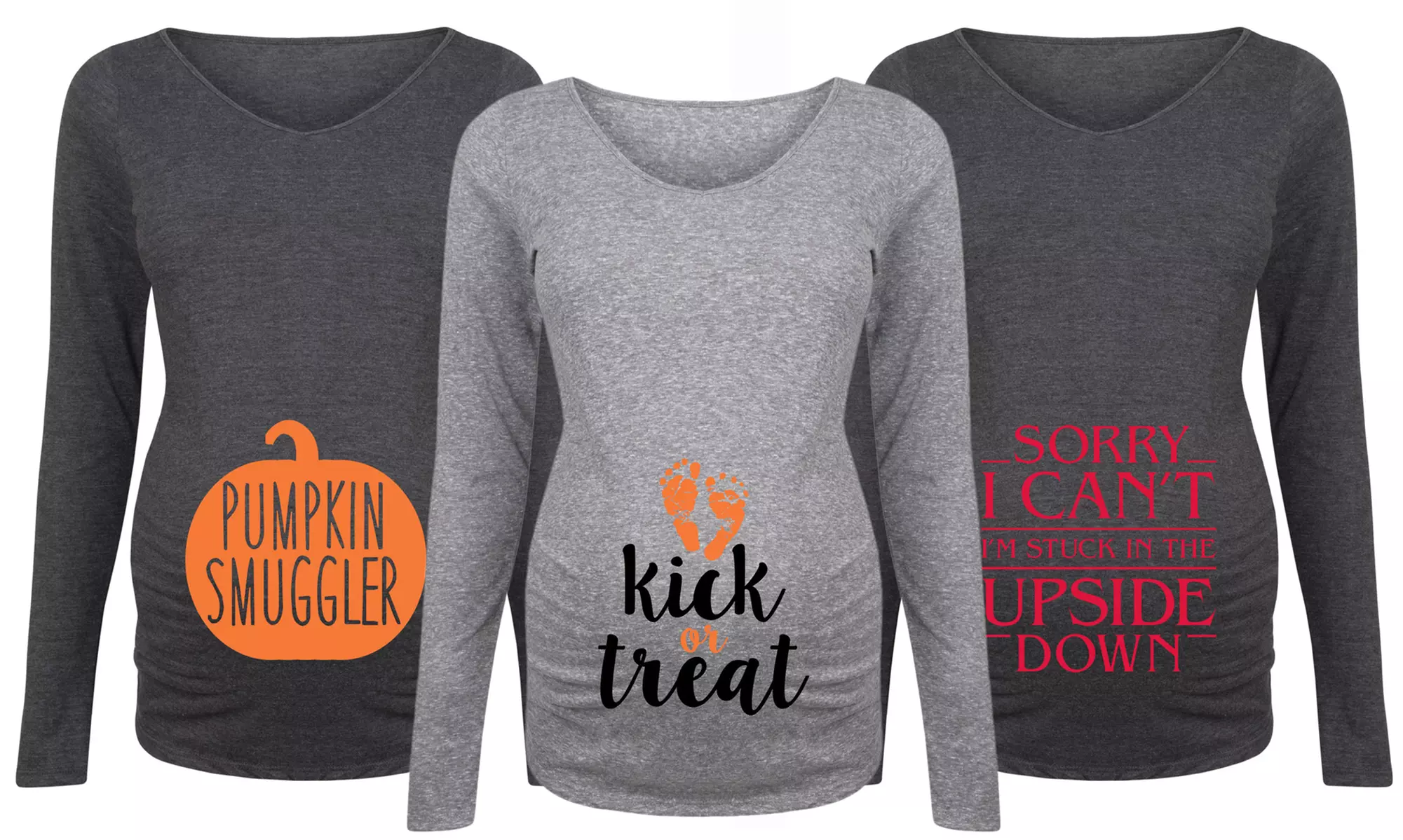 Women's Maternity Halloween Long-Sleeve Tee - Primary Image
