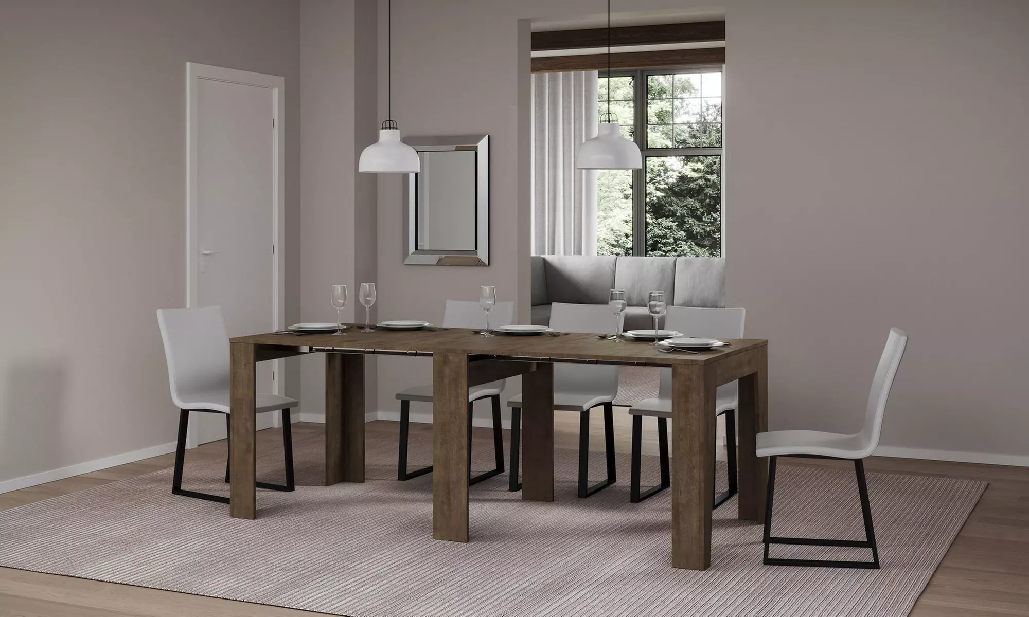 Consola extensible estrecha