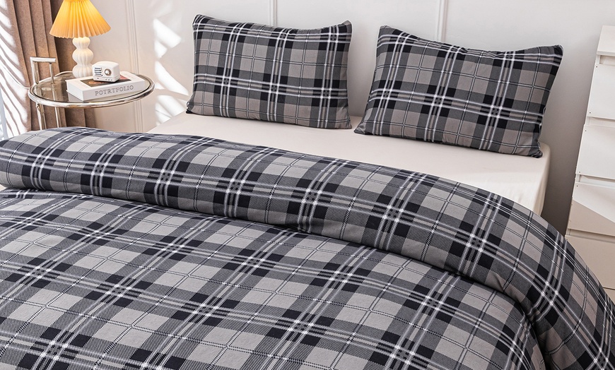 Image 2: Brushed Cotton Flannelette Duvet Cover