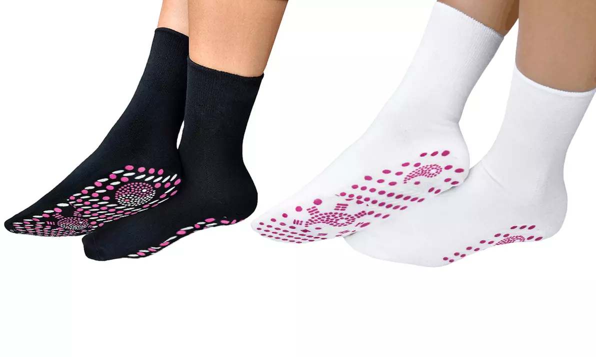 1, 2 ou 4 paires de chaussettes magnétiques en tourmaline, améliorent la circulation sanguine - Primary Image