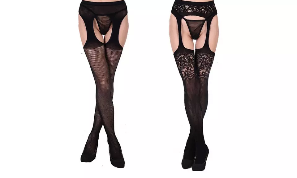 1, 2 ou 3 collants fins effet porte-jarretelles - Second Medium