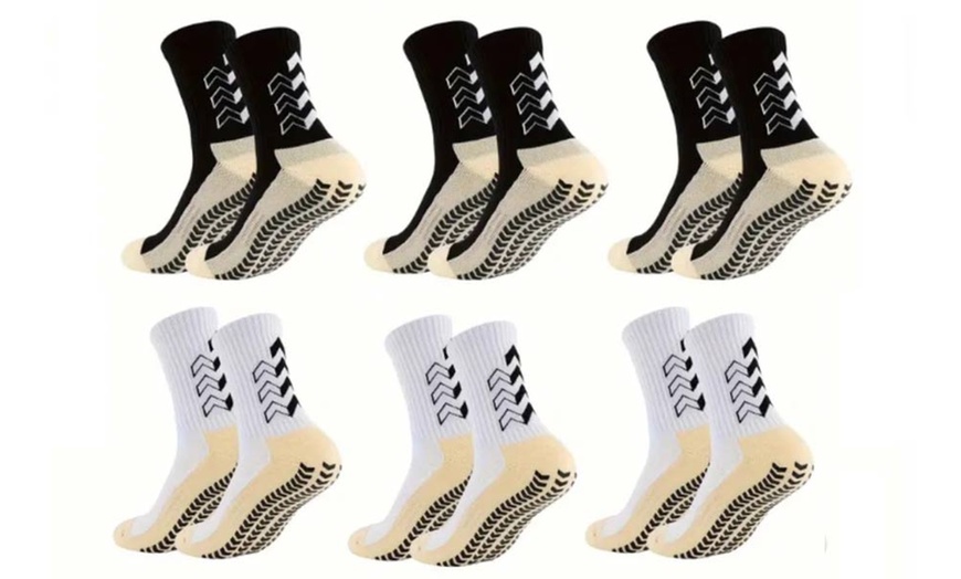 Image 15: Three-, or Six-Pairs of Anti Slip Sports Socks