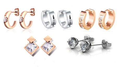 Orecchini in acciaio disponibili in 5 modelli