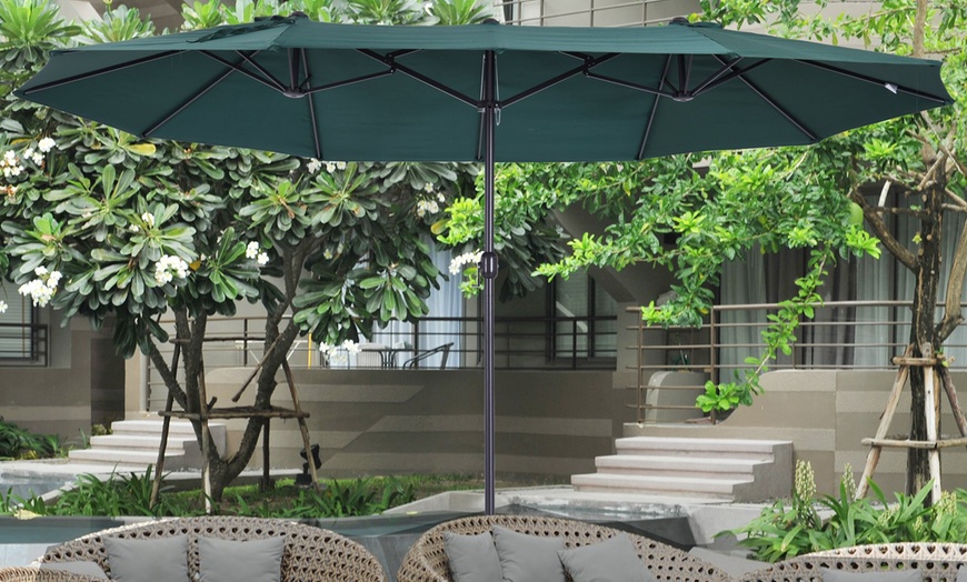 Image 15: Outsunny 4.6m Double-Sided Garden Parasol