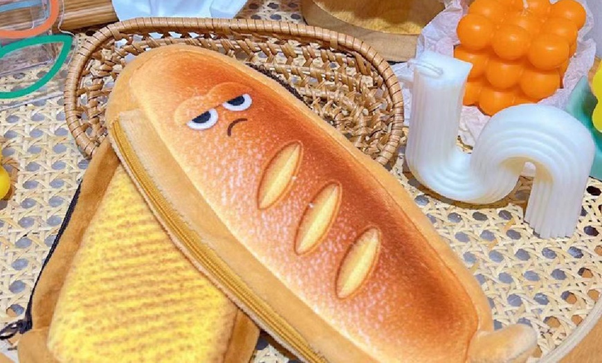 Image 8: One or Three Funny Bread Pencil Cases