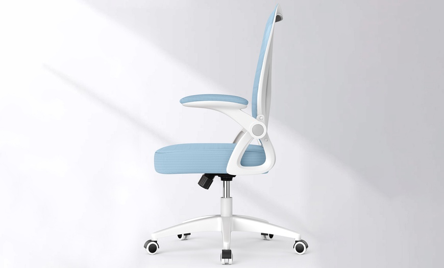 Image 5: Swivel Office Chair with Breathable Backrest