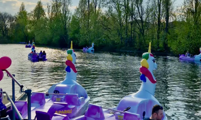 Embark on a Magical Unicorn Paddle Boat Adventure at Barking Park, London for an Interactive Family Quest - Primary Image