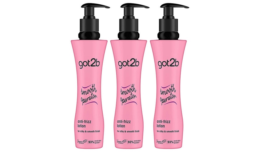 Image 4: One, Two or Three Schwarzkopf Got2b Anti-Frizz Hair Lotions 200ml