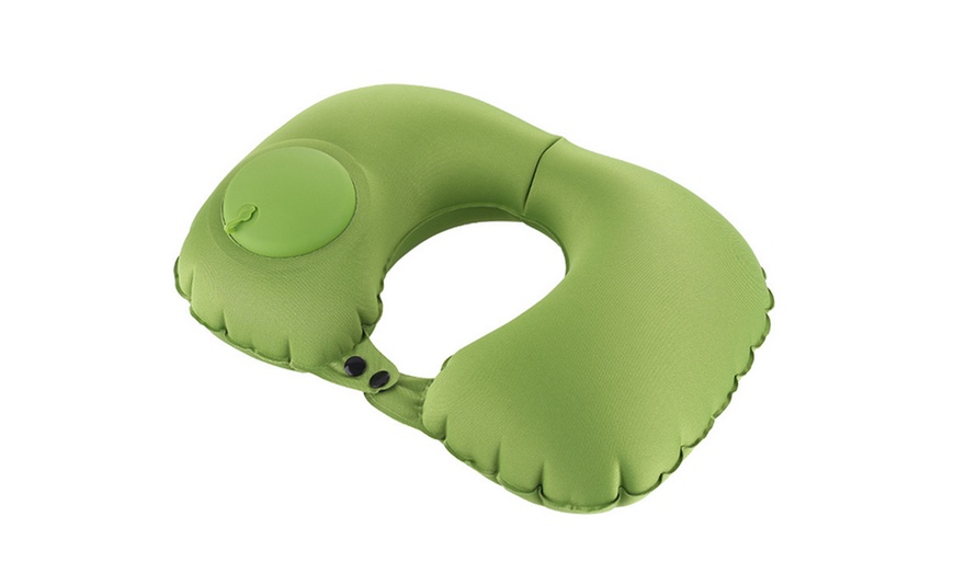 Image 4: Inflatable Travel U-Shaped Pillow