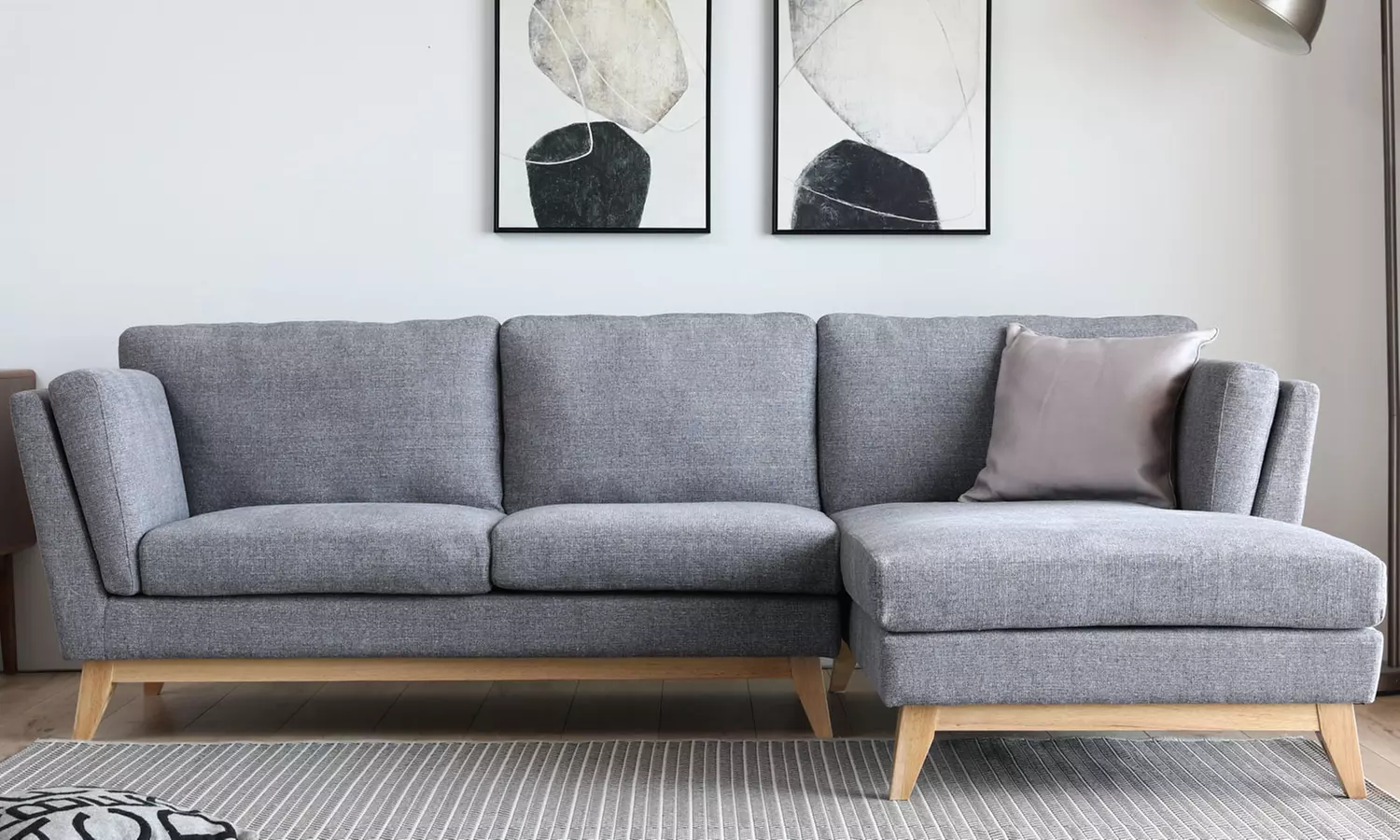 Canapé d'angle scandinave droit ou gauche "Bakken" 3 places, Côté Lounge, livraison offerte - Primary Image