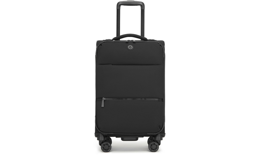 Image 2: Kono 20 inch Women's Lightweight Softshell Suitcase 32L Travel Case