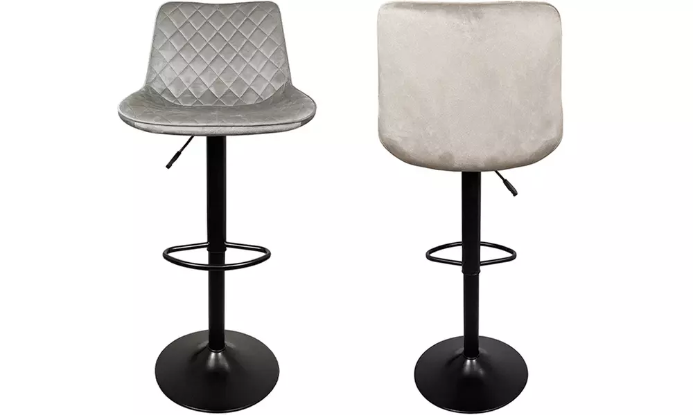 Set di 2 sgabelli in velluto