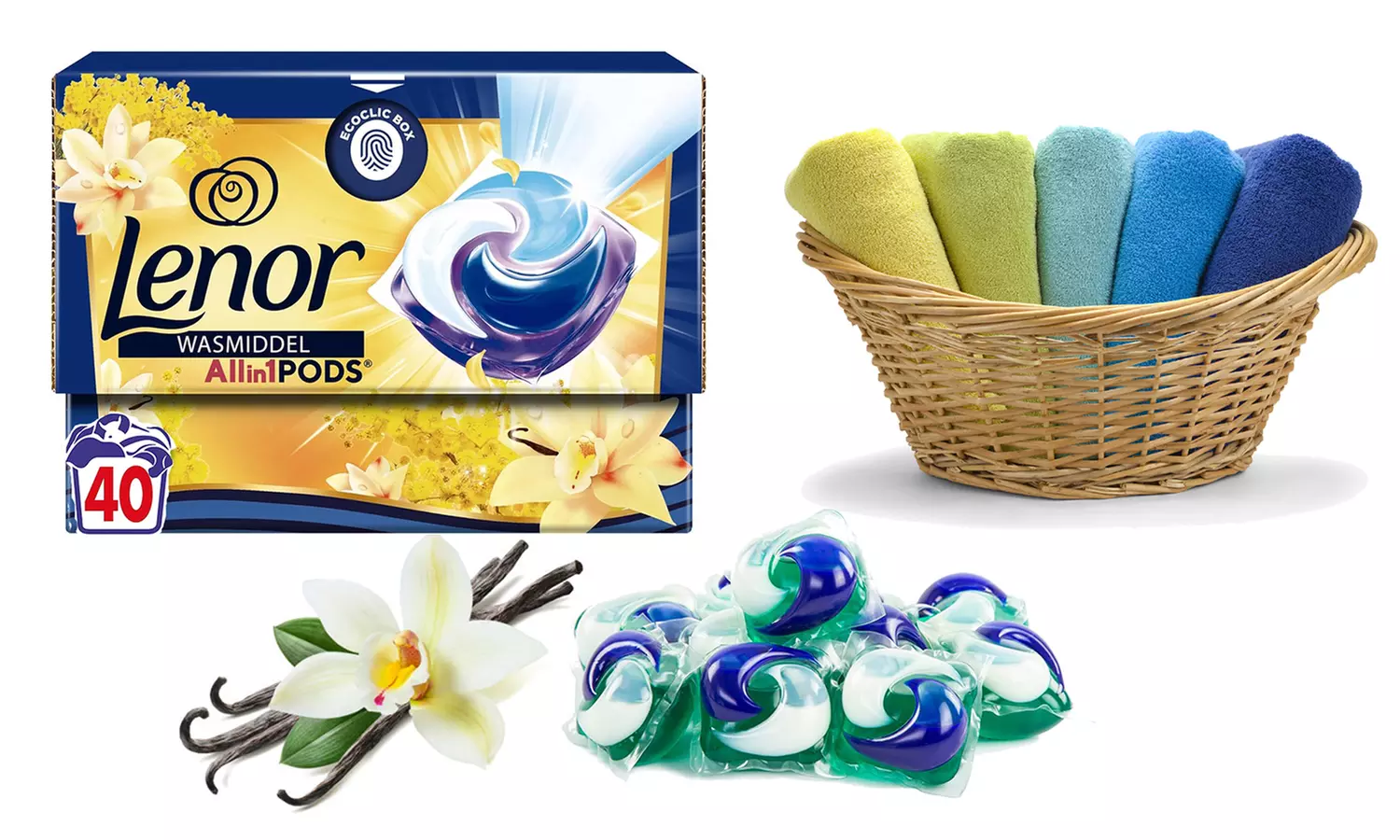 40, 80 ou 160 capsules de lessive Lenor All in One - Primary Image