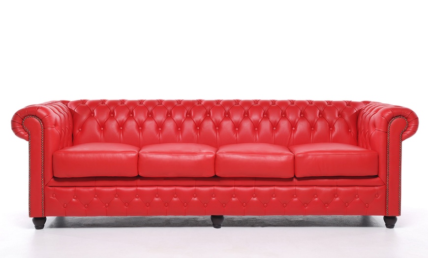 Image 41: Sofas Chesterfield en cuir authentiques 