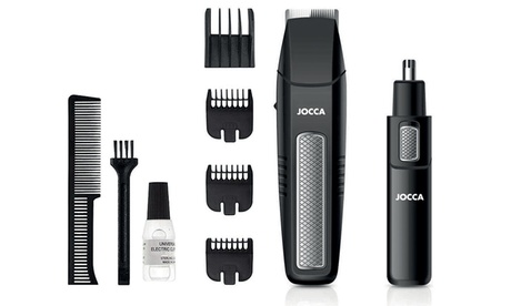 Tondeuse et rasoir pour cheveux et barbe - épilateur nez et oreilles - vendus avec sabots