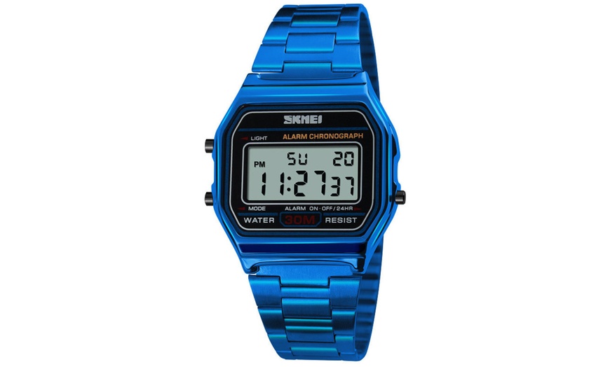 Image 5: Men's Rectangle Dial Digital Watch