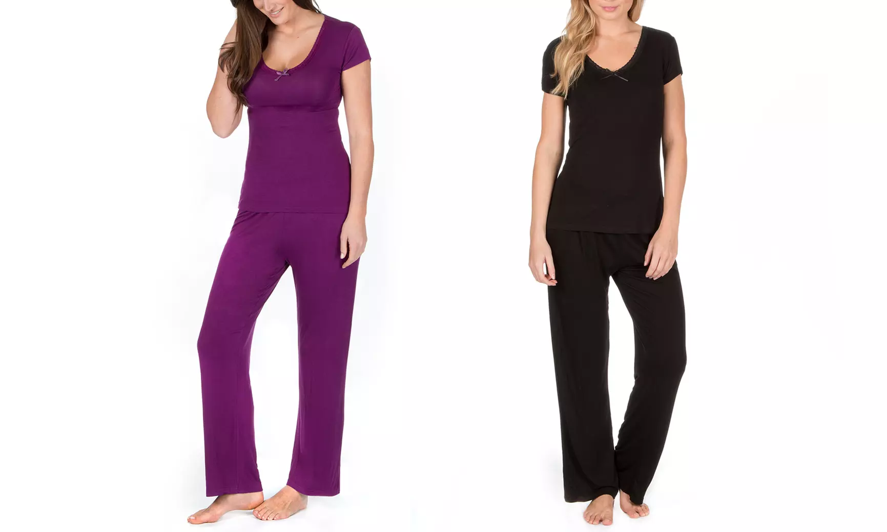 Women's Soft Touch Pyjamas Up to Size 34 - Primary Image