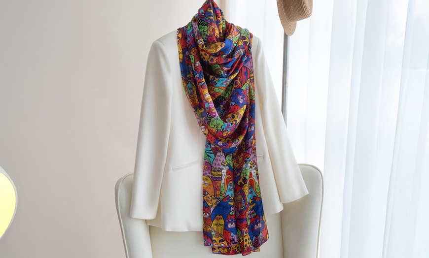 Image 20: Écharpe en soie, 170 x 110 cm
