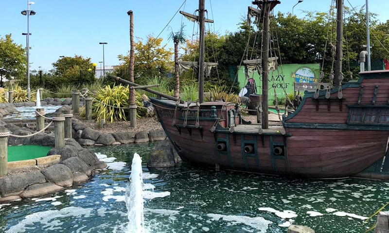 18 Holes of Adventure Golf for Two or Four People with Slush Drink