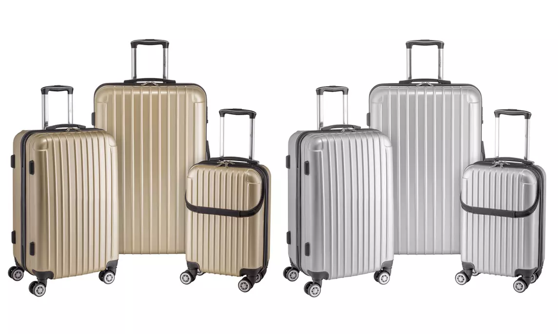 Euro Style Collection ABS Trolley Spinner Suitcase Luggage Set (3-Piece) - Primary Image