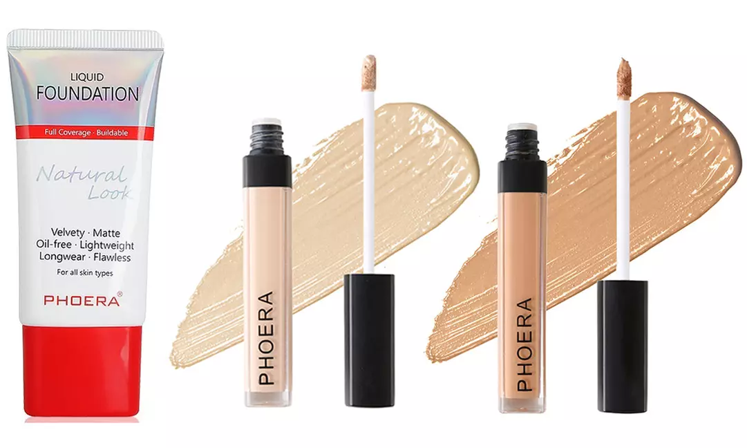 Phoera Makeup Foundation and Concealer Set - Primary Image